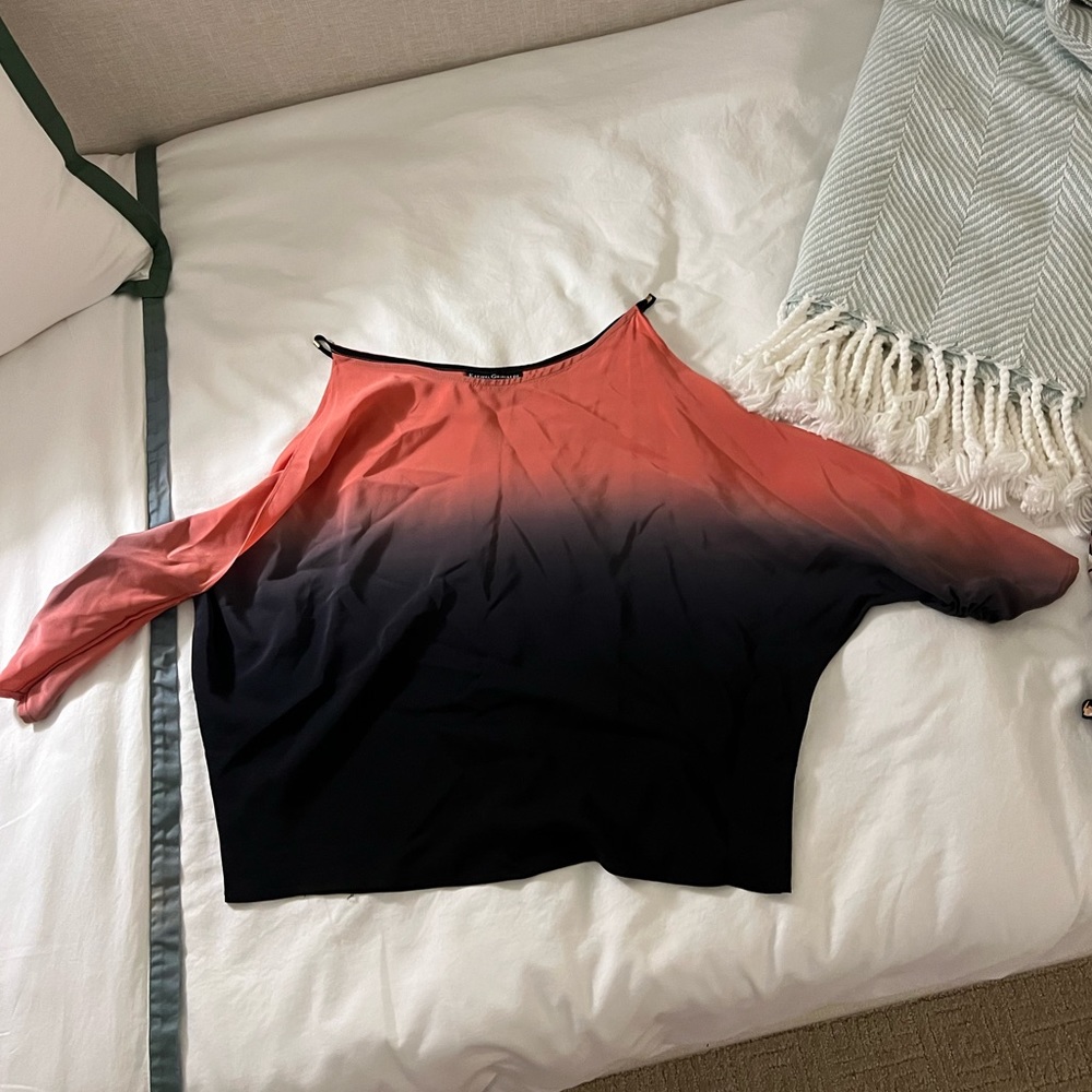 Karina Gramaldi Ombré Cold Shoulder Top
